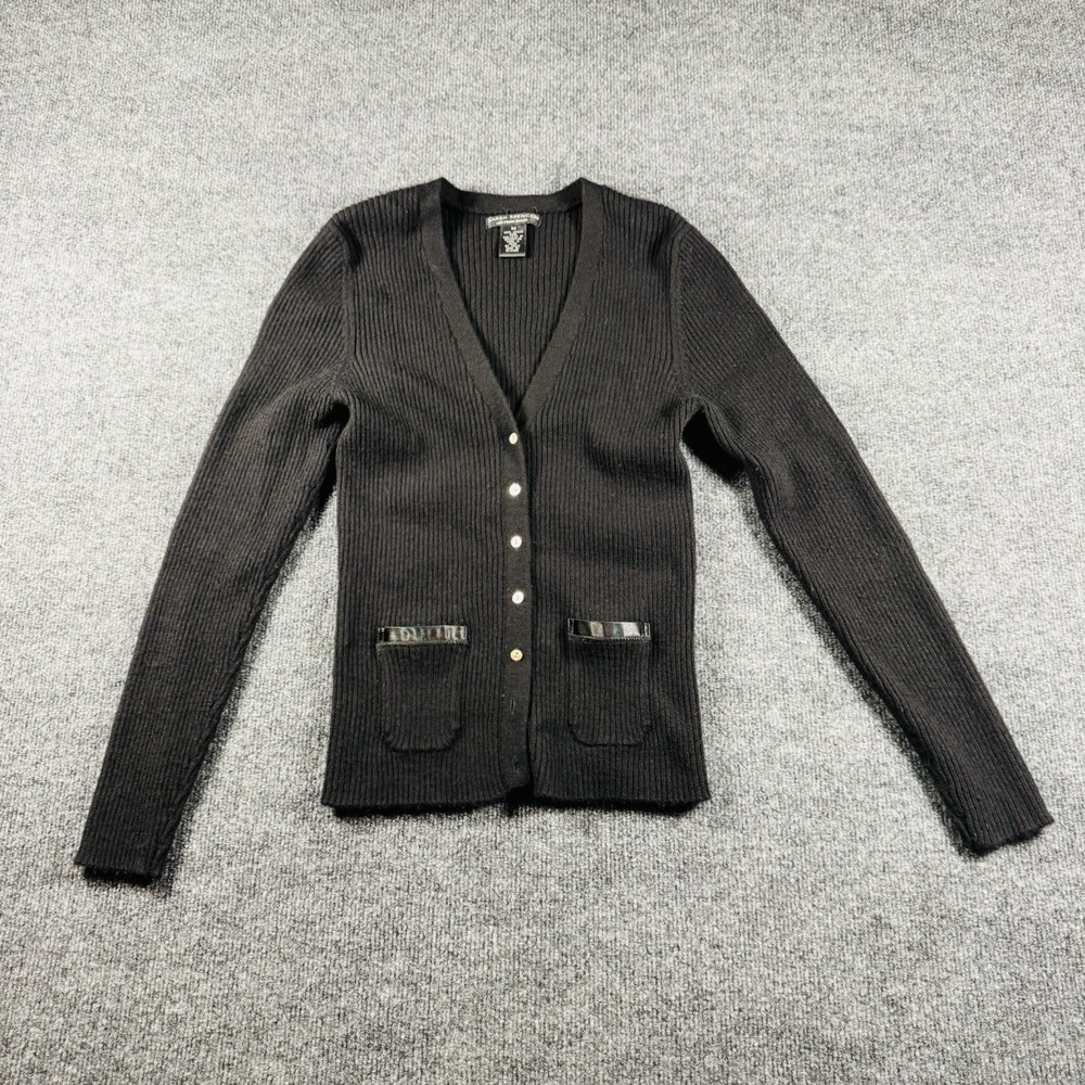 Sarah Spencer Italian 100% Merino Wool Turtleneck Sweater Black Women's Size M